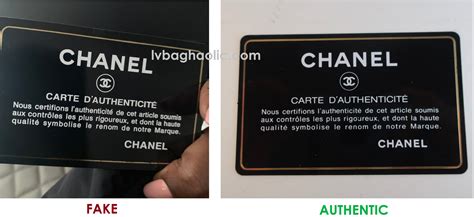 real vs fake chanel inside|authenticity card Chanel.